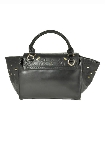 Black Ethnic Print Handbag
