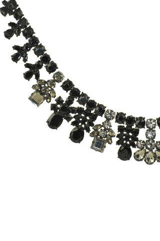 Black Baroque Collar Necklace
