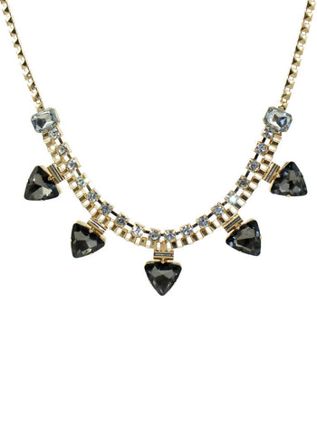 Carbon Jewelled Short Necklace