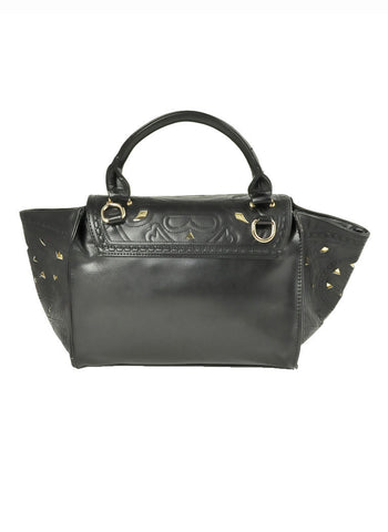 Black Ethnic Print Handbag