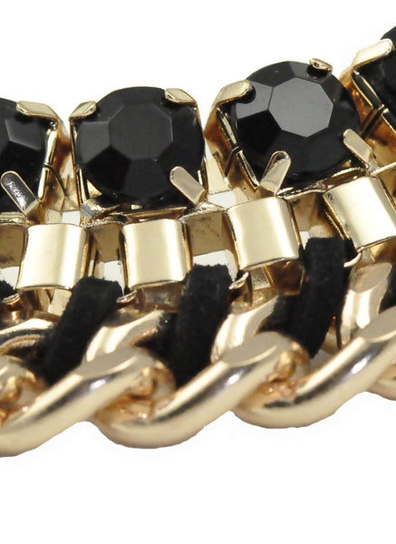 Black and Gold Chunky Bracelet