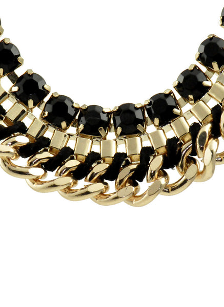 Black and Gold Chunky Bracelet