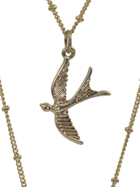 Dainty Vintage Style Bird Necklace