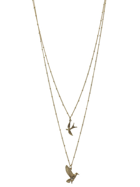 Dainty Vintage Style Bird Necklace