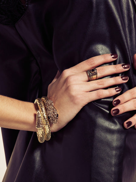 Black Stone Tibetan Style Ring