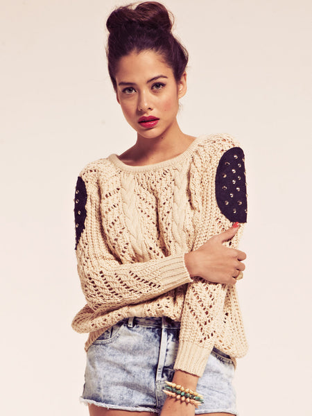 Bernice Chunky Jumper with Stud Shoulder