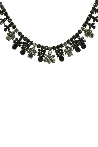 Black Baroque Collar Necklace